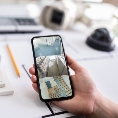 Miami security camera feed on cell phone